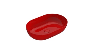 GLOBO umywalka nablatowa 60 × 41 cm Rosso Pompei