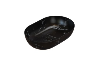 GLOBO umywalka nablatowa 60 × 41 cm Portoro Nero