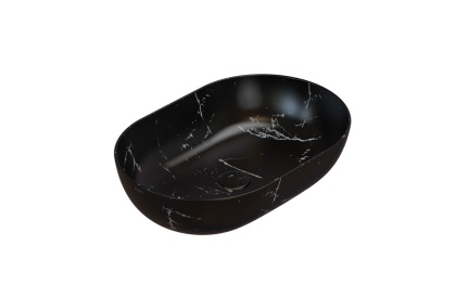 GLOBO umywalka nablatowa 60 × 41 cm Portoro Nero