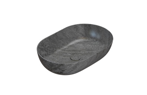GLOBO umywalka nablatowa 60 × 41 cm Striato Grigio