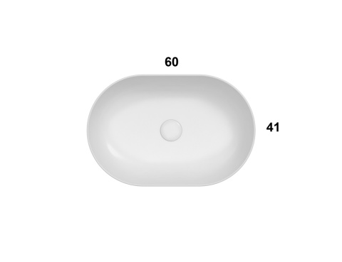 GLOBO umywalka nablatowa 60 × 41 cm Arabescato Brown
