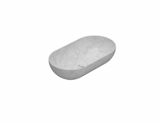 GLOBO umywalka nablatowa 65×36 cm Marmo di Carrara