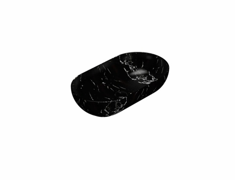 GLOBO umywalka nablatowa 65×36 cm Portoro Nero
