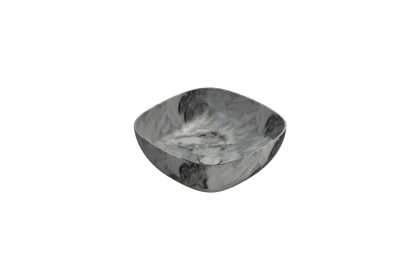 GLOBO umywalka nablatowa 42 × 42 cm Arabescato Grigio