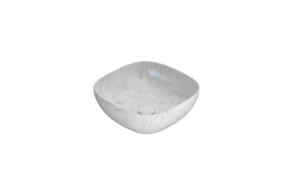 GLOBO umywalka nablatowa 42 × 42 cm Marmo di Carrara