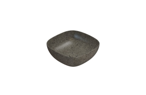 GLOBO umywalka nablatowa 42 × 42 cm Peperino Grigio