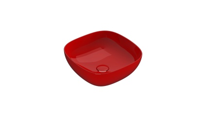 GLOBO umywalka nablatowa 42 × 42 cm Rosso Pompei