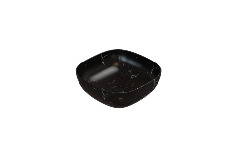 GLOBO umywalka nablatowa 42 × 42 cm Portoro Nero
