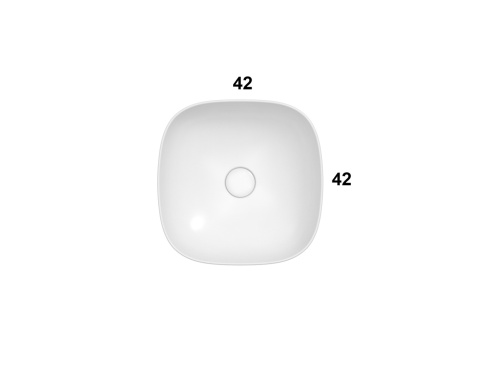 GLOBO umywalka nablatowa 42 × 42 cm Terra d'ombra