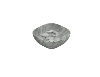 GLOBO umywalka nablatowa 45 × 45 cm Arabescato Grigio