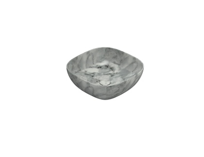GLOBO umywalka nablatowa 45 × 45 cm Arabescato Grigio