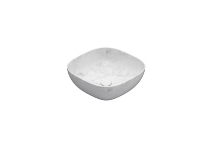GLOBO umywalka nablatowa 45 × 45 cm Marmo di Carrara