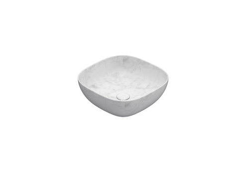 GLOBO umywalka nablatowa 45 × 45 cm Marmo di Carrara