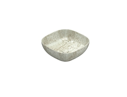GLOBO umywalka nablatowa 45 × 45 cm Striato Beige