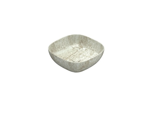 GLOBO umywalka nablatowa 45 × 45 cm Striato Beige