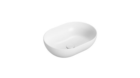 GLOBO umywalka nablatowa 50 × 36 cm Bianco Opaco