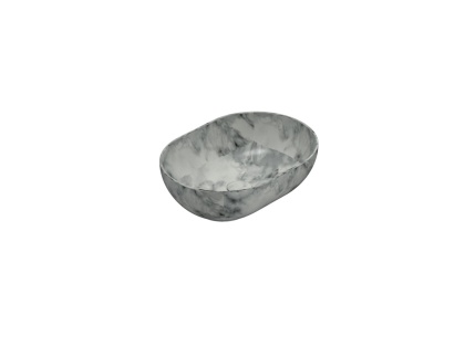 GLOBO umywalka nablatowa 50 × 36 cm Arabescato Grigio