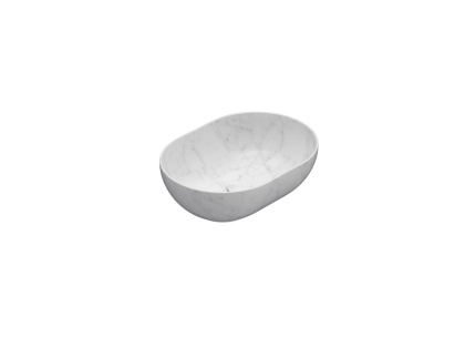 GLOBO umywalka nablatowa 50 × 36 cm Marmo di Carrara