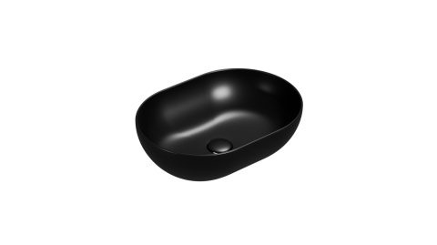 GLOBO umywalka nablatowa 50 × 36 cm Nero Opaco