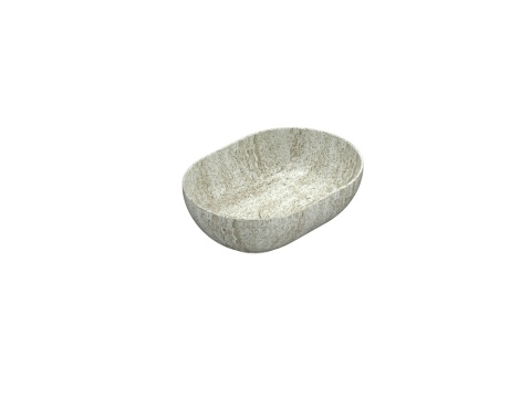 GLOBO umywalka nablatowa 50 × 36 cm Striato Beige