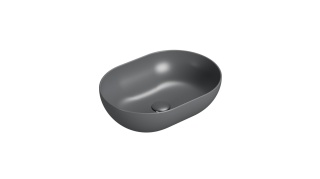 GLOBO umywalka nablatowa 50 × 36 cm Smoke