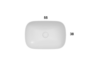 GLOBO umywalka nablatowa 50 × 38 cm Arabescato Chiaro