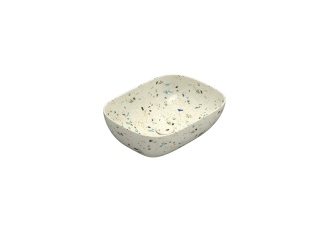 GLOBO umywalka nablatowa 50 × 38 cm Graniglia Beige