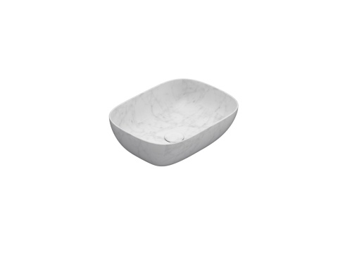 GLOBO umywalka nablatowa 50 × 38 cm Marmo di Carrara