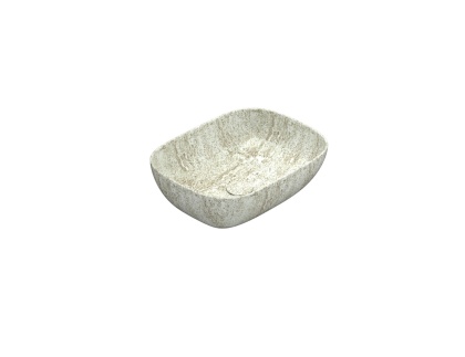 GLOBO umywalka nablatowa 50 × 38 cm Striato Beige