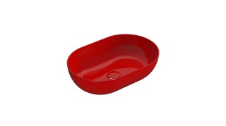 GLOBO umywalka nablatowa 54 × 36 cm Rosso Pompei
