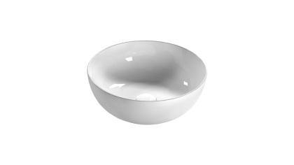 GLOBO umywalka nablatowa Ø42 cm BIAŁY POŁYSK