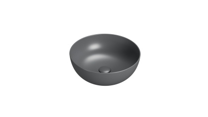 GLOBO umywalka nablatowa Ø42 cm Smoke