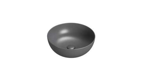 GLOBO umywalka nablatowa Ø42 cm Smoke