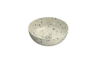 GLOBO umywalka nablatowa Ø45 cm Graniglia Beige