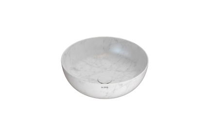GLOBO umywalka nablatowa Ø45 cm Marmo di Carrara
