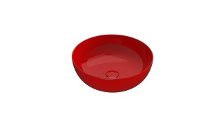 GLOBO umywalka nablatowa Ø45 cm Rosso Pompei