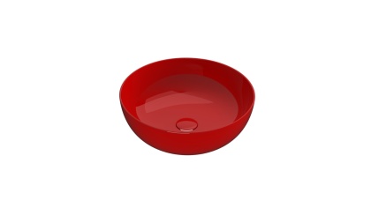 GLOBO umywalka nablatowa Ø45 cm Rosso Pompei