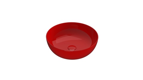 GLOBO umywalka nablatowa Ø45 cm Rosso Pompei