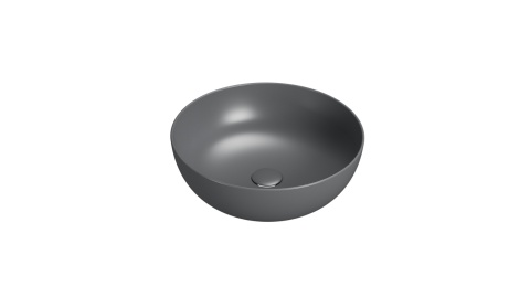 GLOBO umywalka nablatowa Ø45 cm Smoke