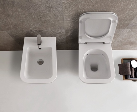 GLOBO miska wc wisząca - Stone - Nero Opaco