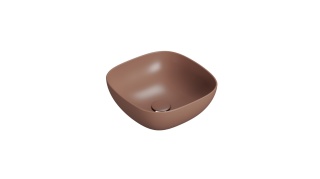 GLOBO umywalka nablatowa 38 × 38 cm Mattone