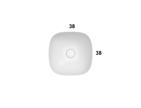 GLOBO umywalka nablatowa 38 × 38 cm Senape
