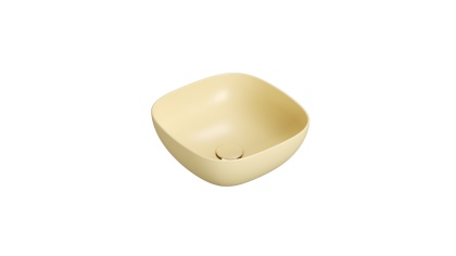 GLOBO umywalka nablatowa 38 × 38 cm Senape
