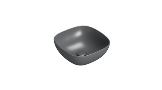 GLOBO umywalka nablatowa 38 × 38 cm Smoke