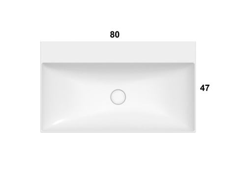 GLOBO umywalka nablatowa 80 × 47 cm Cachemire