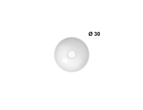 GLOBO umywalka nablatowa Ø30 cm biały połysk