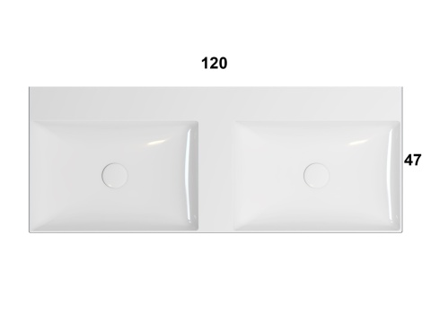 GLOBO umywalka 120 × 47 cm Graniglia Beige