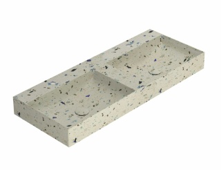 GLOBO umywalka 120 × 47 cm Graniglia Beige