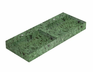 GLOBO umywalka 120 × 47 cm Graniglia Verde