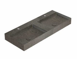 GLOBO umywalka 120 × 47 cm Peperino Grigio